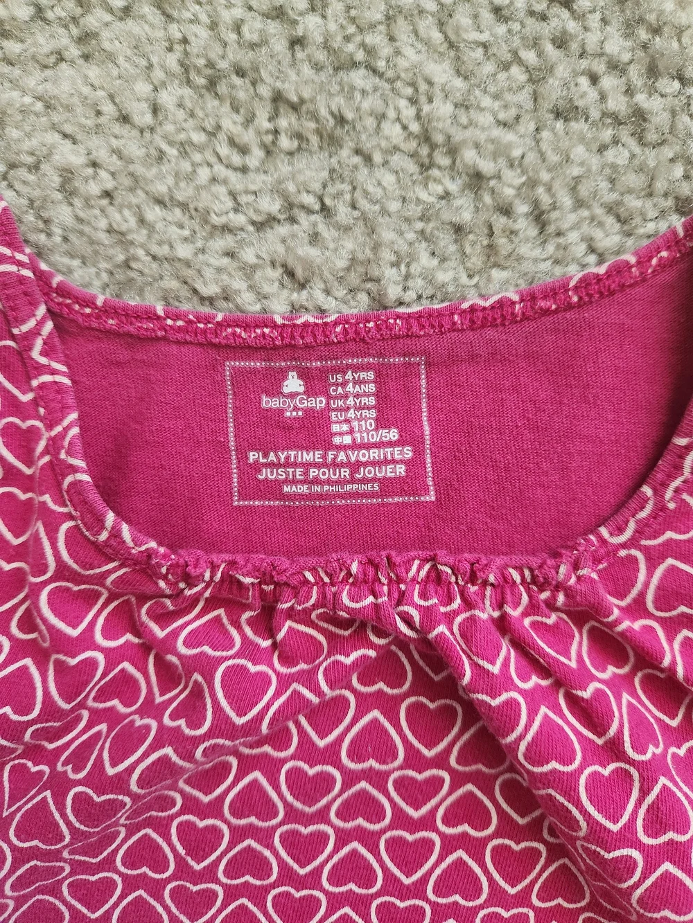 Girls 4T Cute Pink Playdate Mix & Match Bundle | Floral, Hearts | 4 Pieces